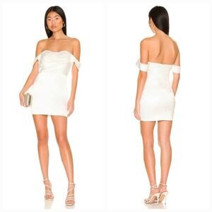 MORE TO COME Bella Off Shoulder Dress in White XS